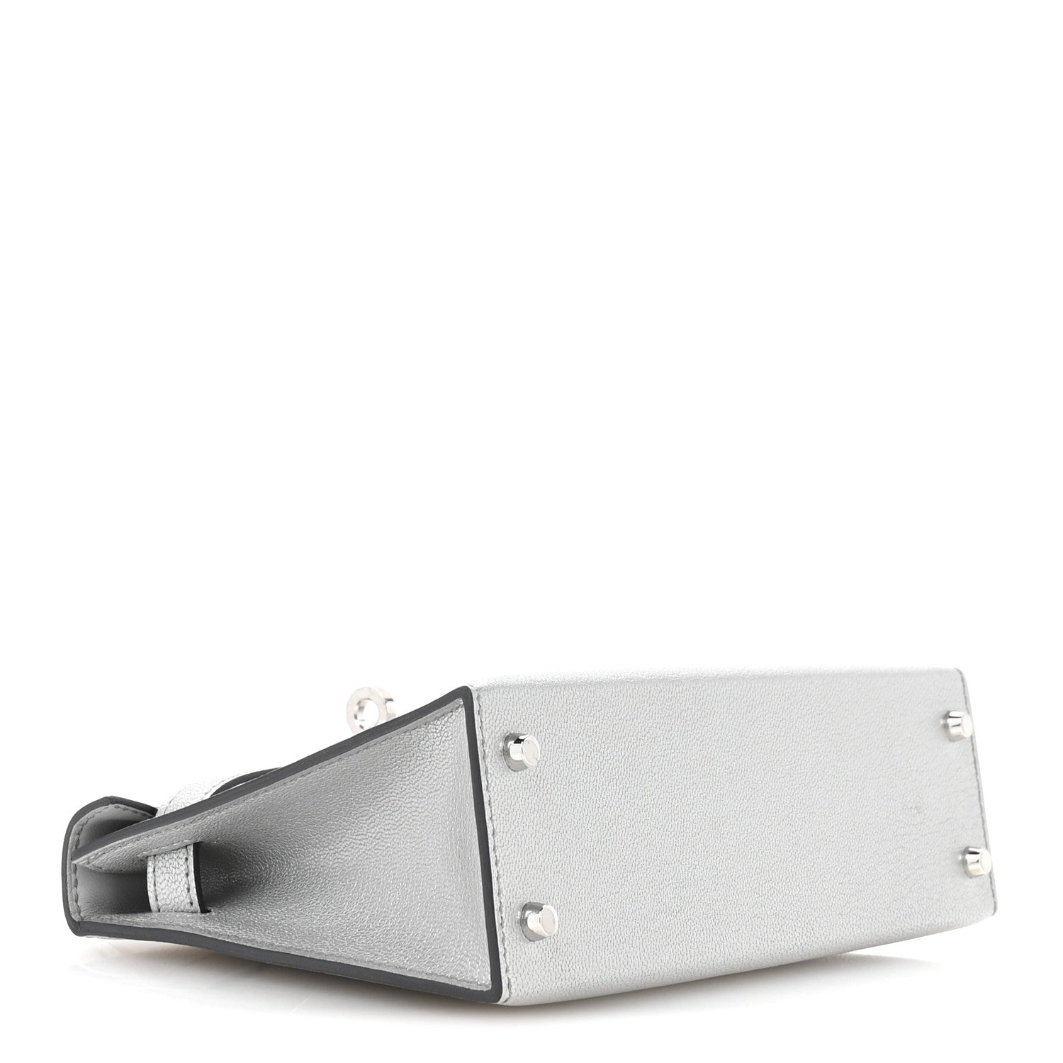 Hermes Metallic Chevre Chamkilight Mini Kelly Sellier 20 Argent 4 of 11