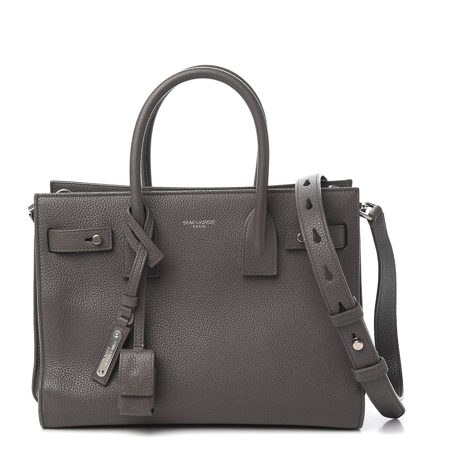 Saint Laurent Grained Calfskin Baby Sac De Jour Souple Coal 1 of 10