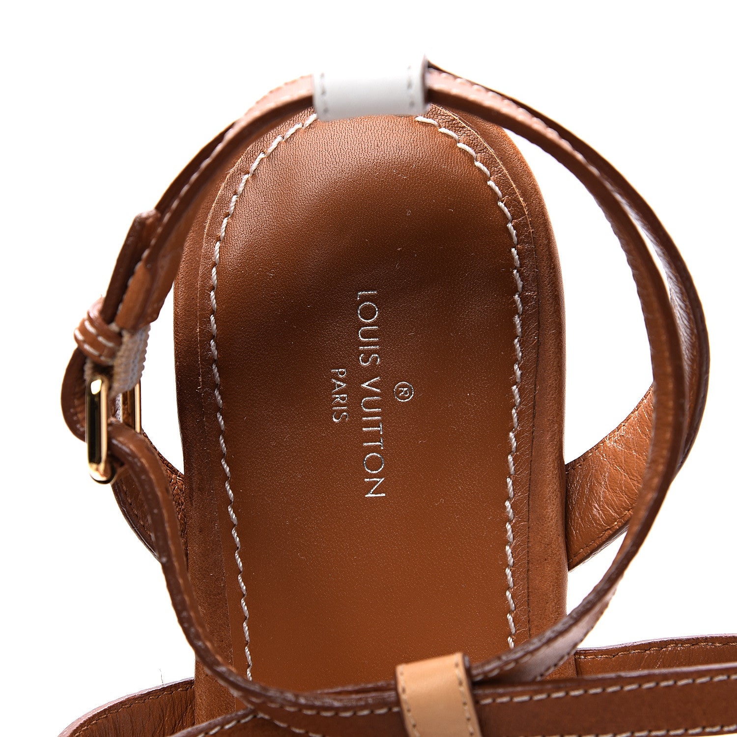 Louis Vuitton Calfskin Farenheit Flat Sandals 40 Ecru 8 of 10