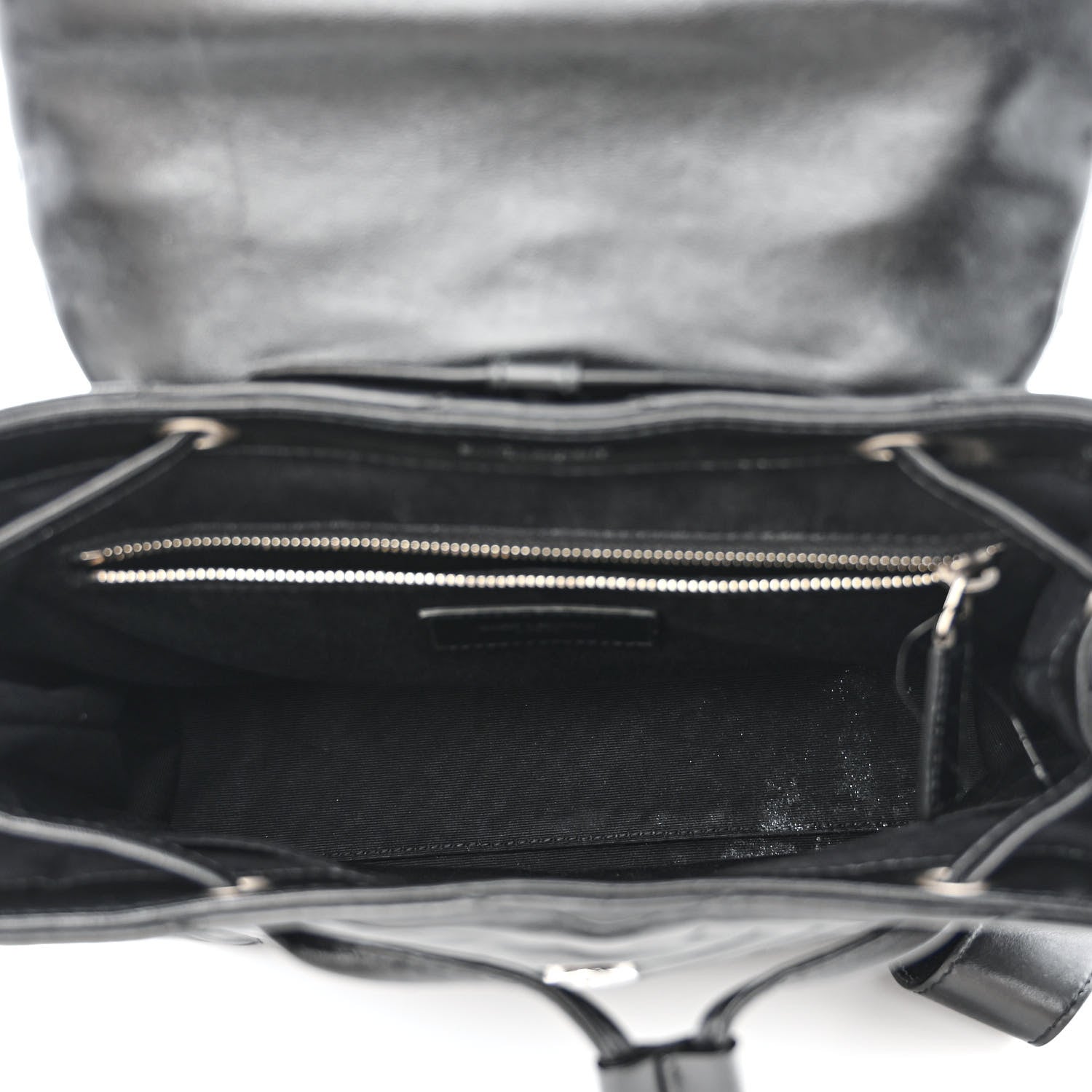 Saint Laurent Calfskin Y Quilted Monogram Small Loulou Backpack Black 5 of 13