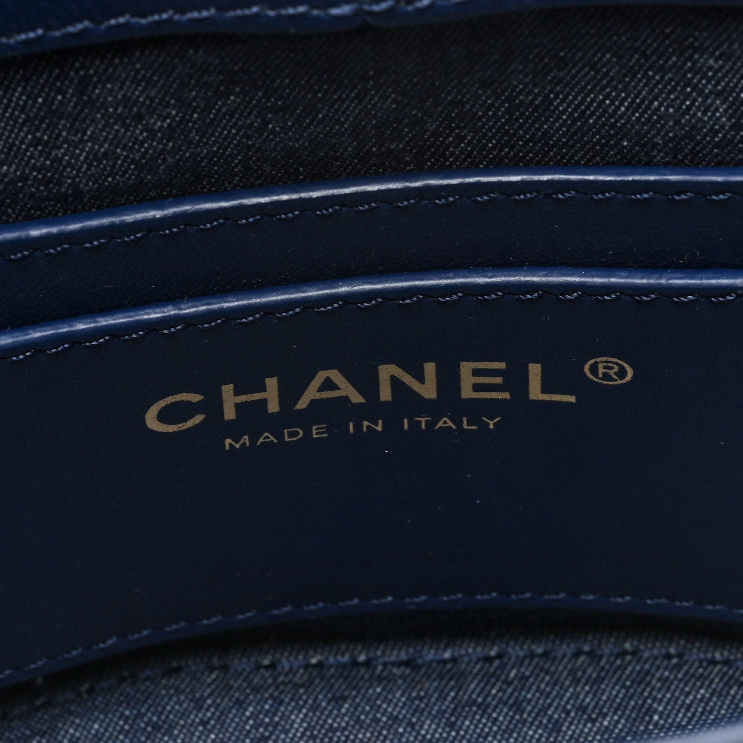 Chanel Lambskin Resin Elegant Chain Vanity Case Blue 6 of 11