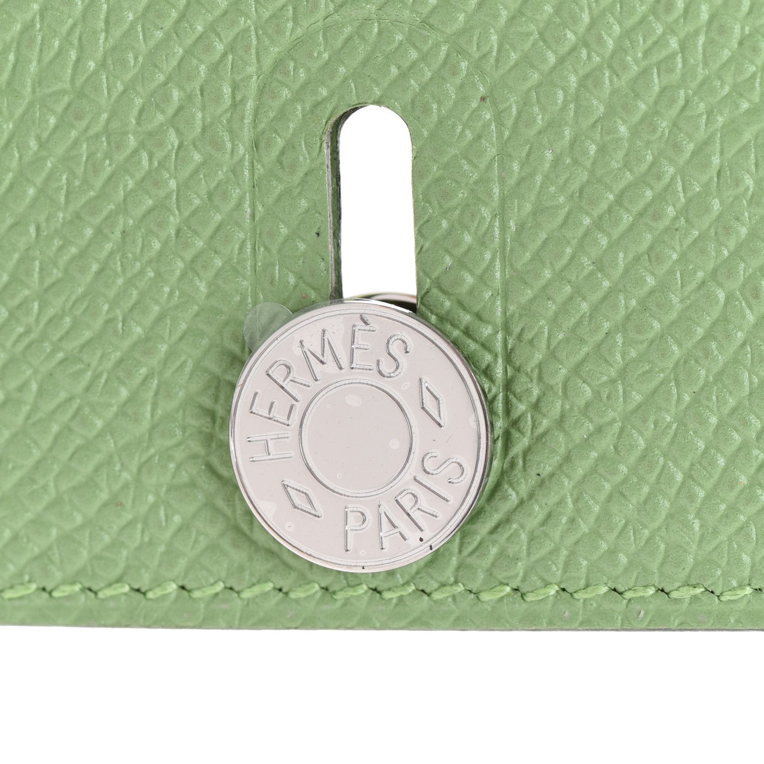 Hermes Epsom Diabolo Card Holder Case Vert Criquet 7 of 8