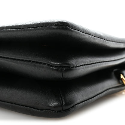 Louis Vuitton Lambskin Embossed Monogram Pochette Coussin Black 9 of 9