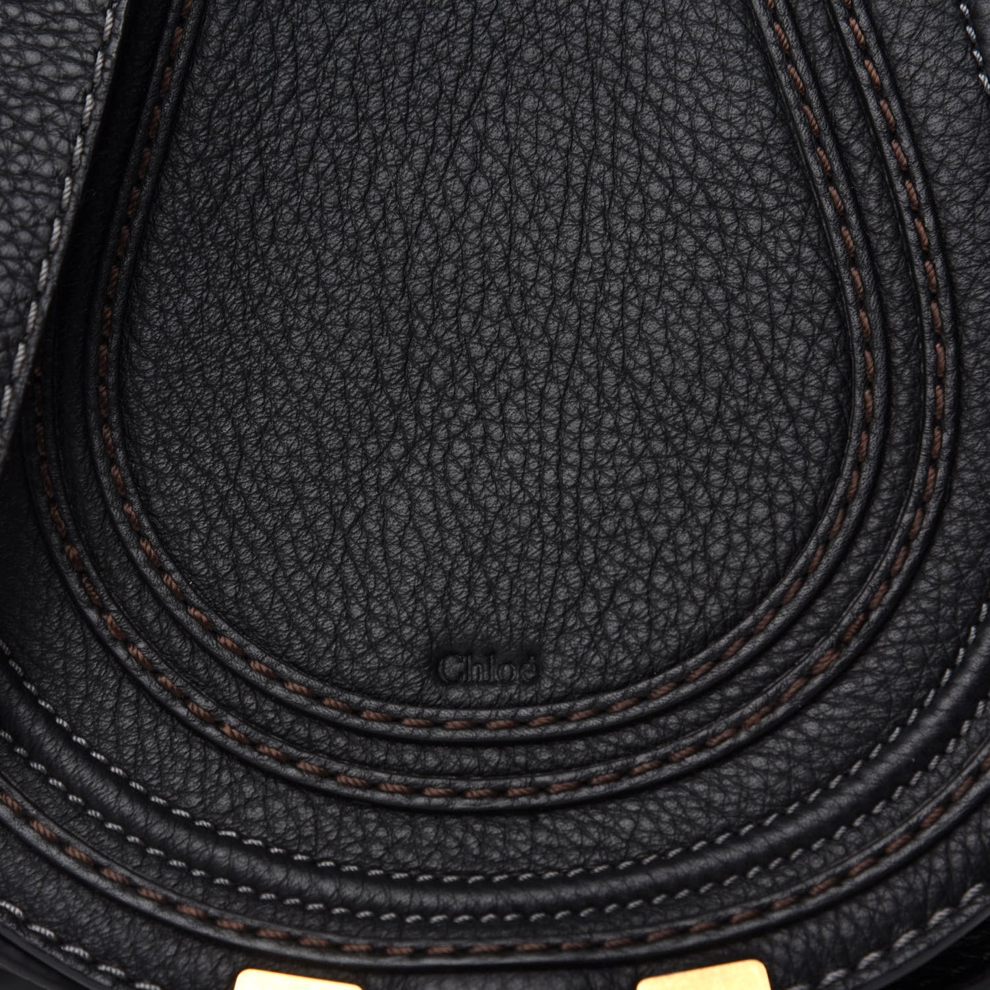 Calfskin Mini Marcie Round Crossbody Bag Black