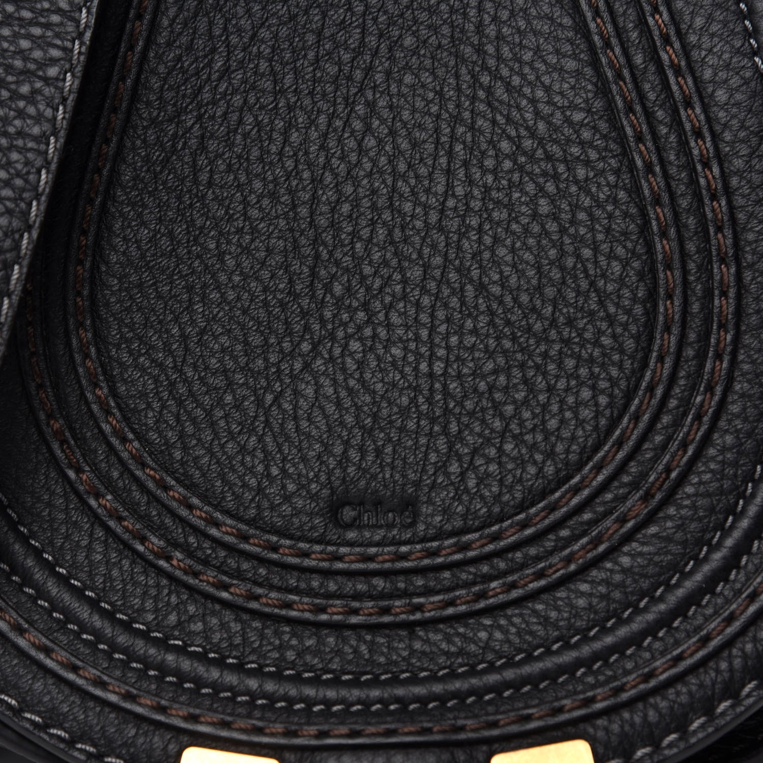 Chloe Calfskin Mini Marcie Round Crossbody Bag Black 11 of 11