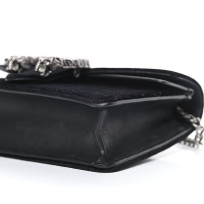 Gucci Velvet Super Mini Dionysus Shoulder Bag Black 9 of 10