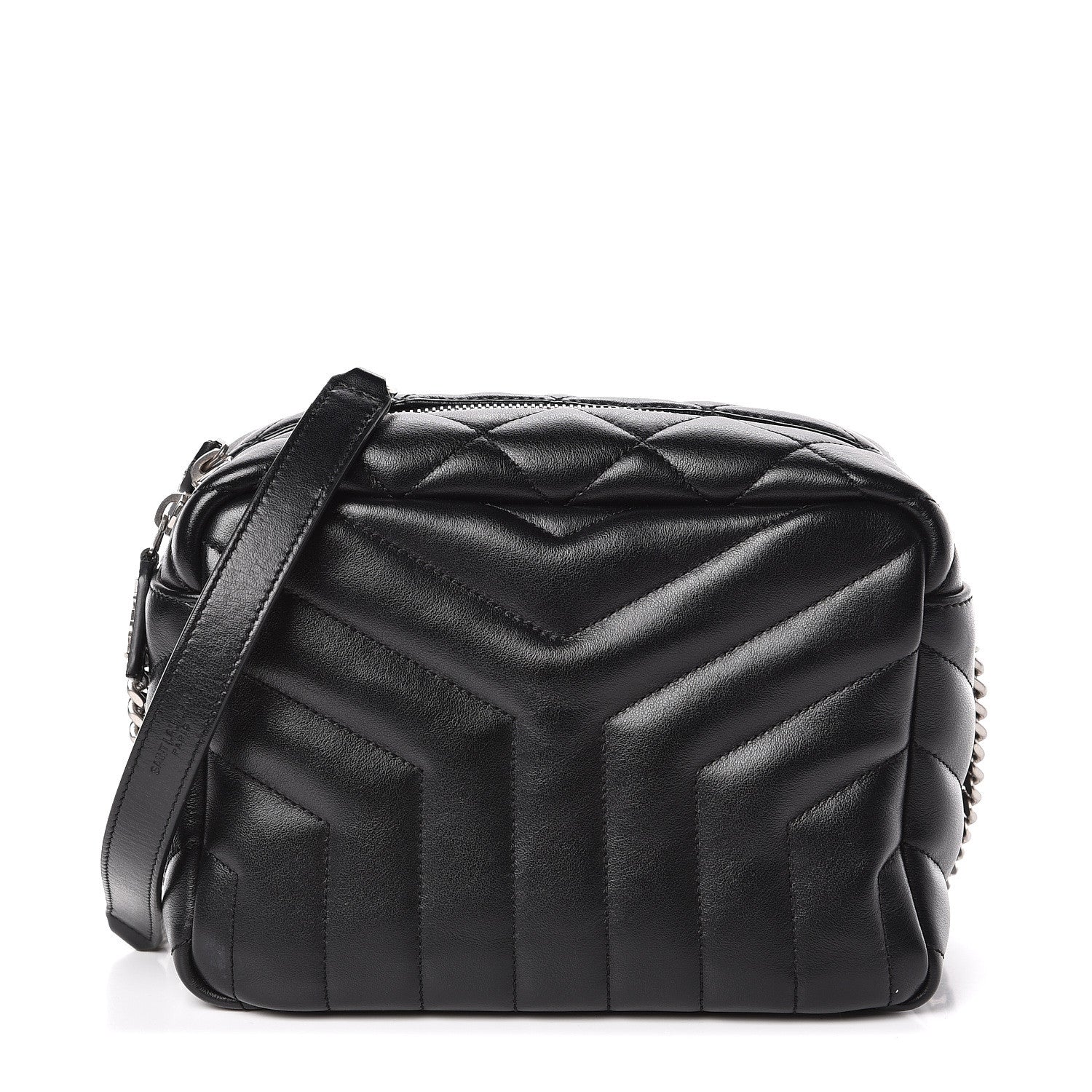Saint Laurent Calfskin Y Quilted Monogram Small Loulou Bowling Bag Black 1 of 9