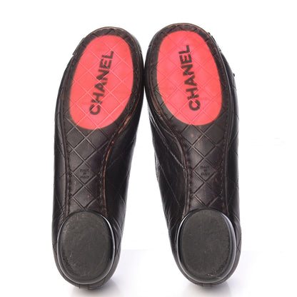 Chanel Lambskin Quilted Cambon Ballerina Flats 40.5 Black 7 of 12