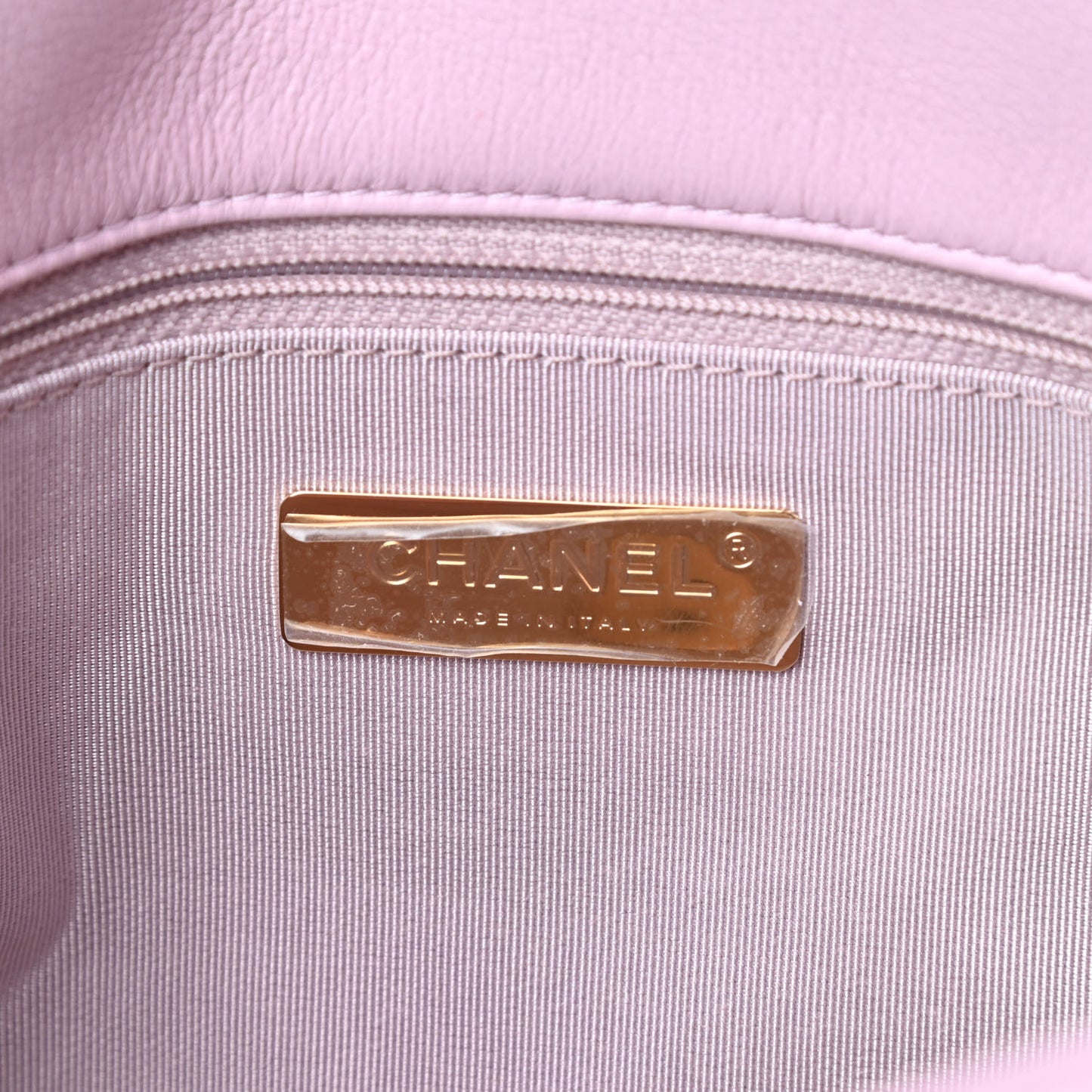 Lambskin Quilted Medium Chanel 19 Flap Light Pink