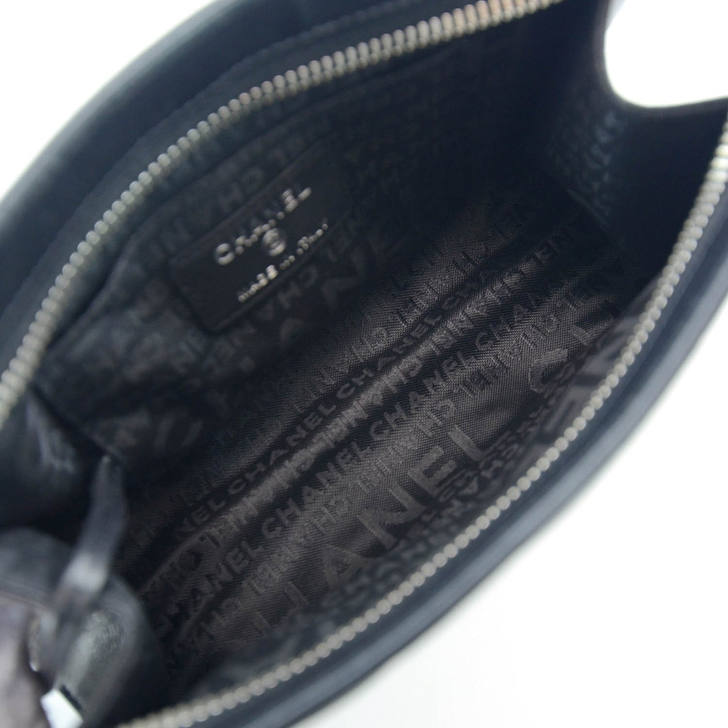 Lambskin Precious Symbols Cosmetic Bag Black
