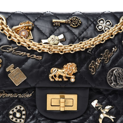 Chanel Aged Calfskin Lucky Charms 2.55 Reissue 224 Flap Black 12 of 12
