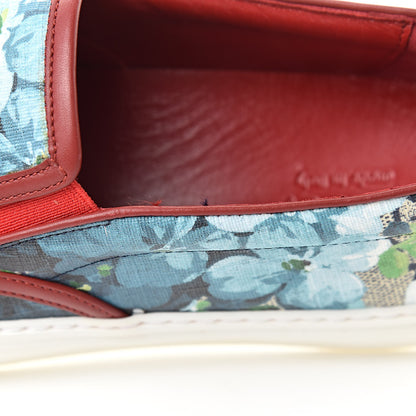 Gucci GG Supreme Monogram Blooms Womens Slip On Sneakers 39.5 Beige Blue Navy Red 10 of 11