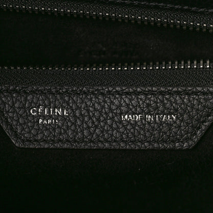 Celine Drummed Calfskin Mini Luggage Black 6 of 12