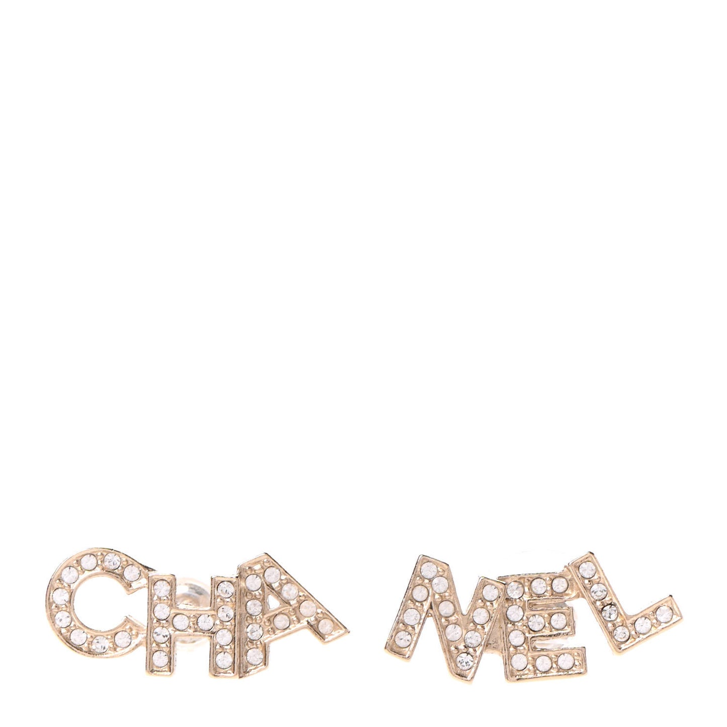 Crystal Pearl Signature Stud Earrings Gold