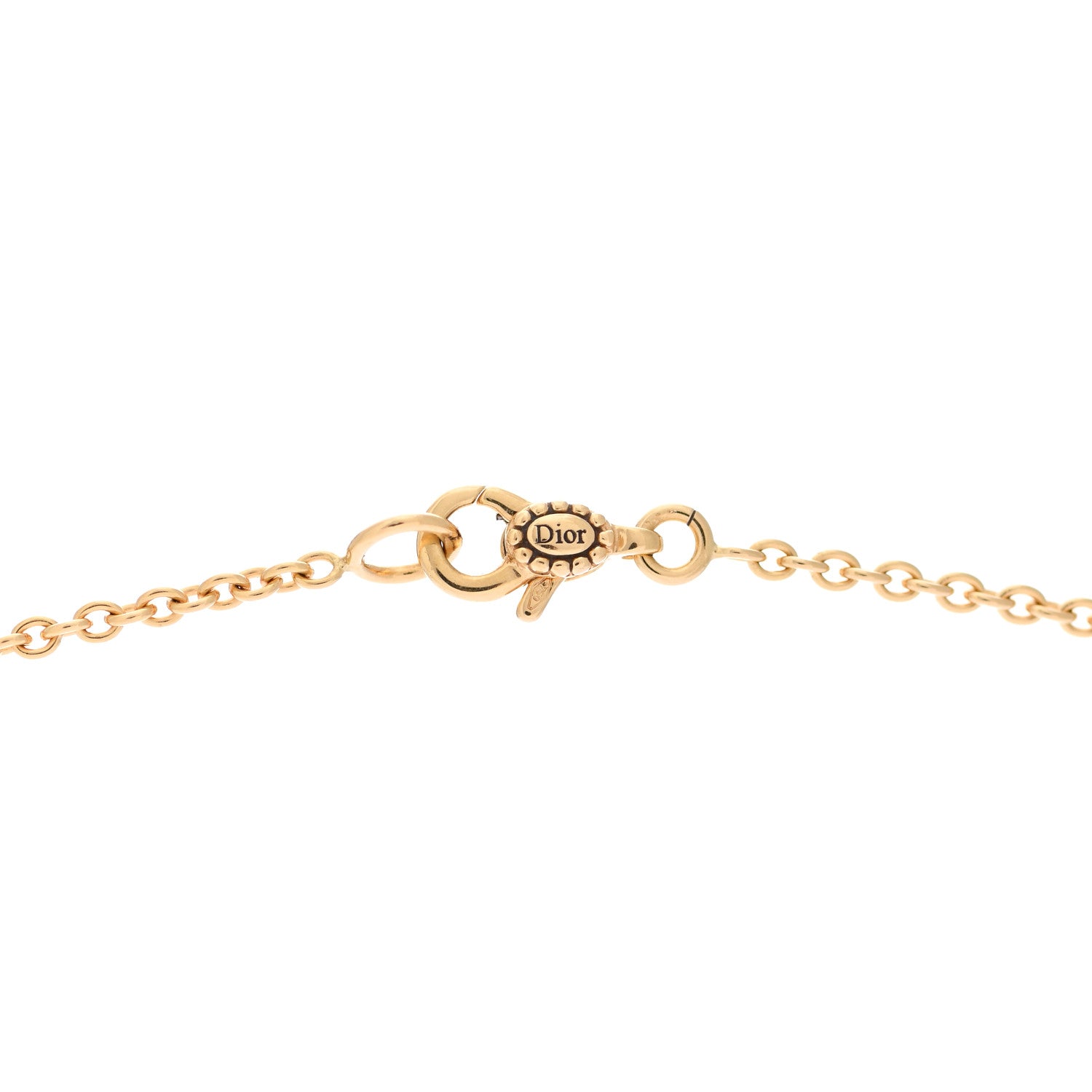 Christian Dior 18K Yellow Gold Diamond Mother of Pearl Rose Des Vents Medallion Necklace 4 of 7