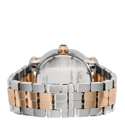Chopard Stainless Steel 18K Yellow Gold 7 Diamond 36mm Happy Sport Quartz Watch 3 of 4