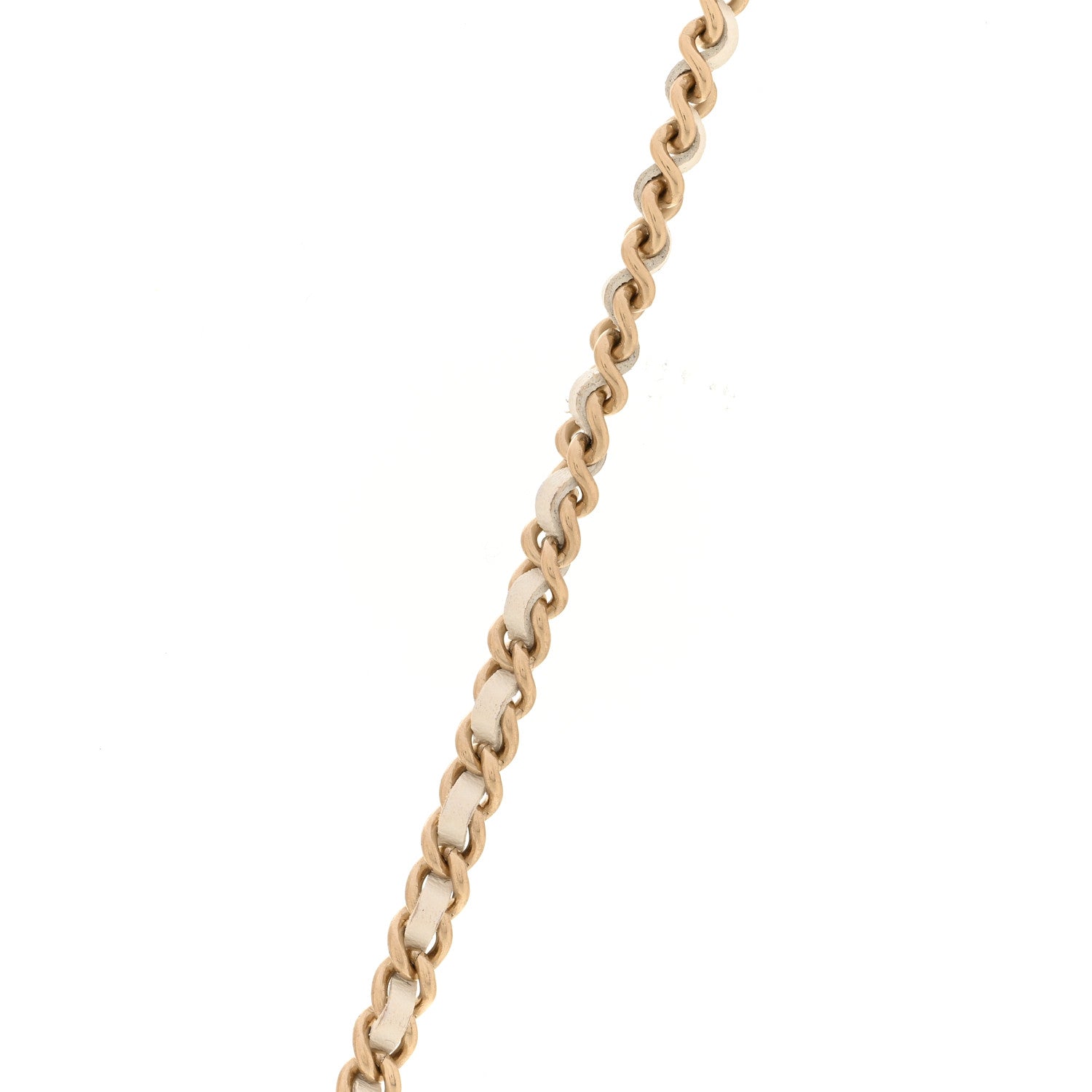 Chanel Pearl Crystal Lambskin Chain CC Necklace White Gold 6 of 7