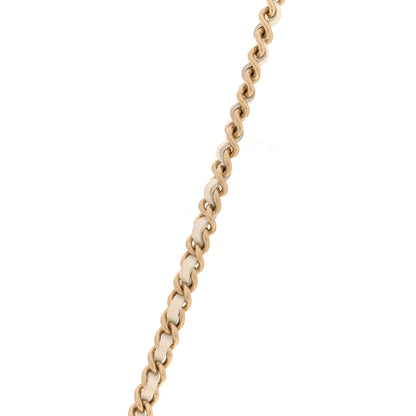 Chanel Pearl Crystal Lambskin Chain CC Necklace White Gold 6 of 7
