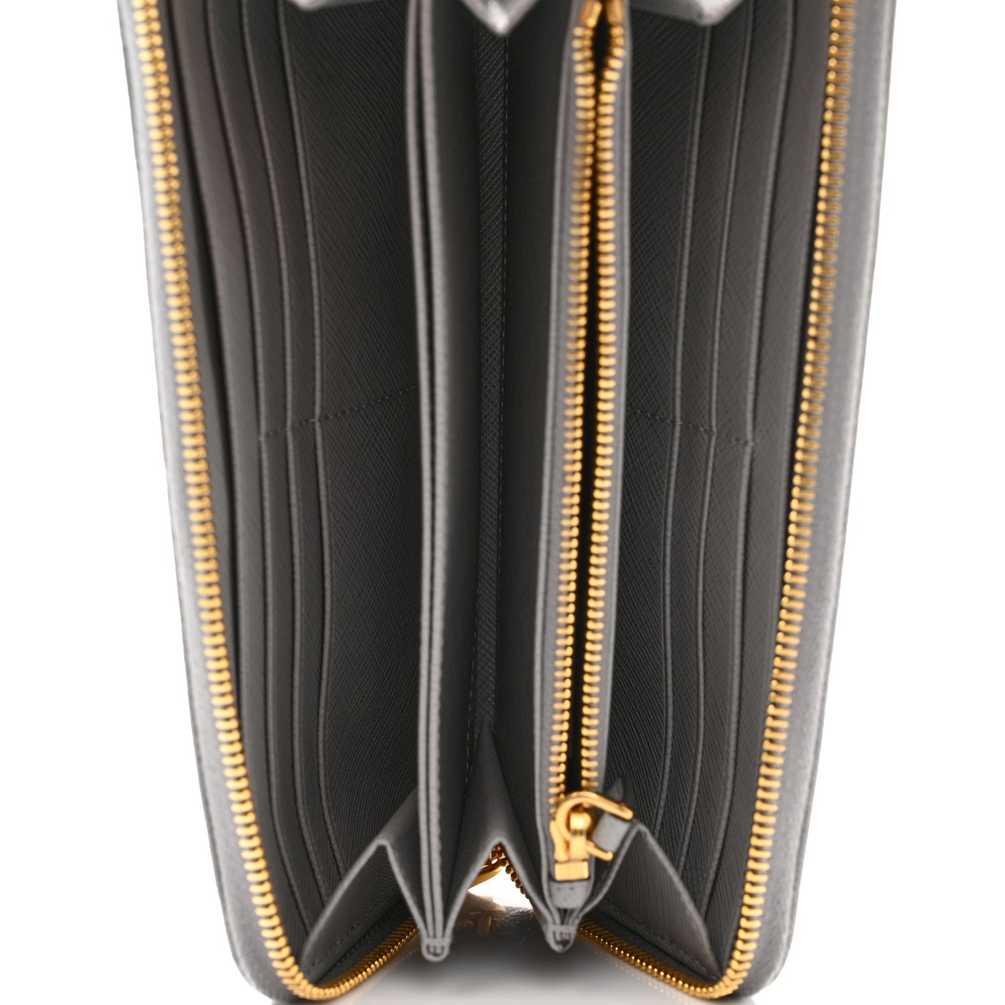 Saffiano Metal Zip Around Wallet Nube