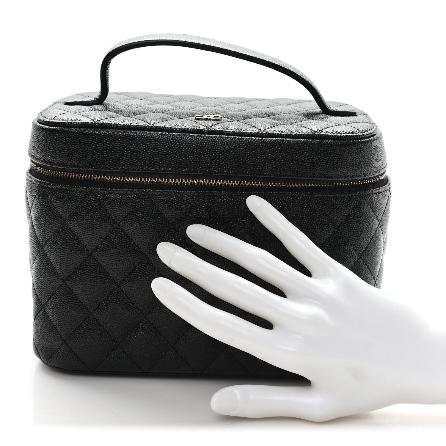 Chanel Caviar Quilted Large Vanity Pouch Black 2 of 7