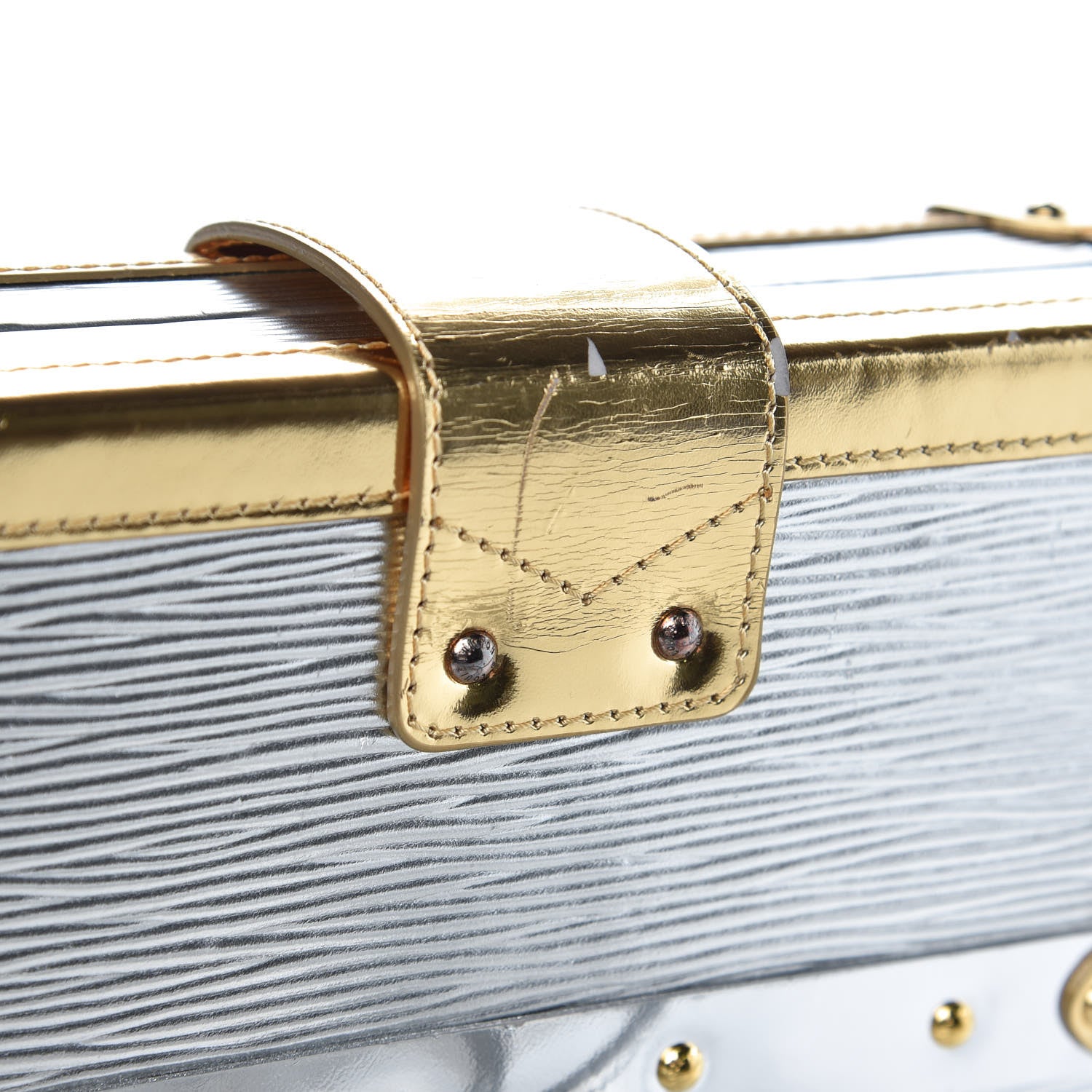 Louis Vuitton Metallic Epi Petite Malle Silver 13 of 15