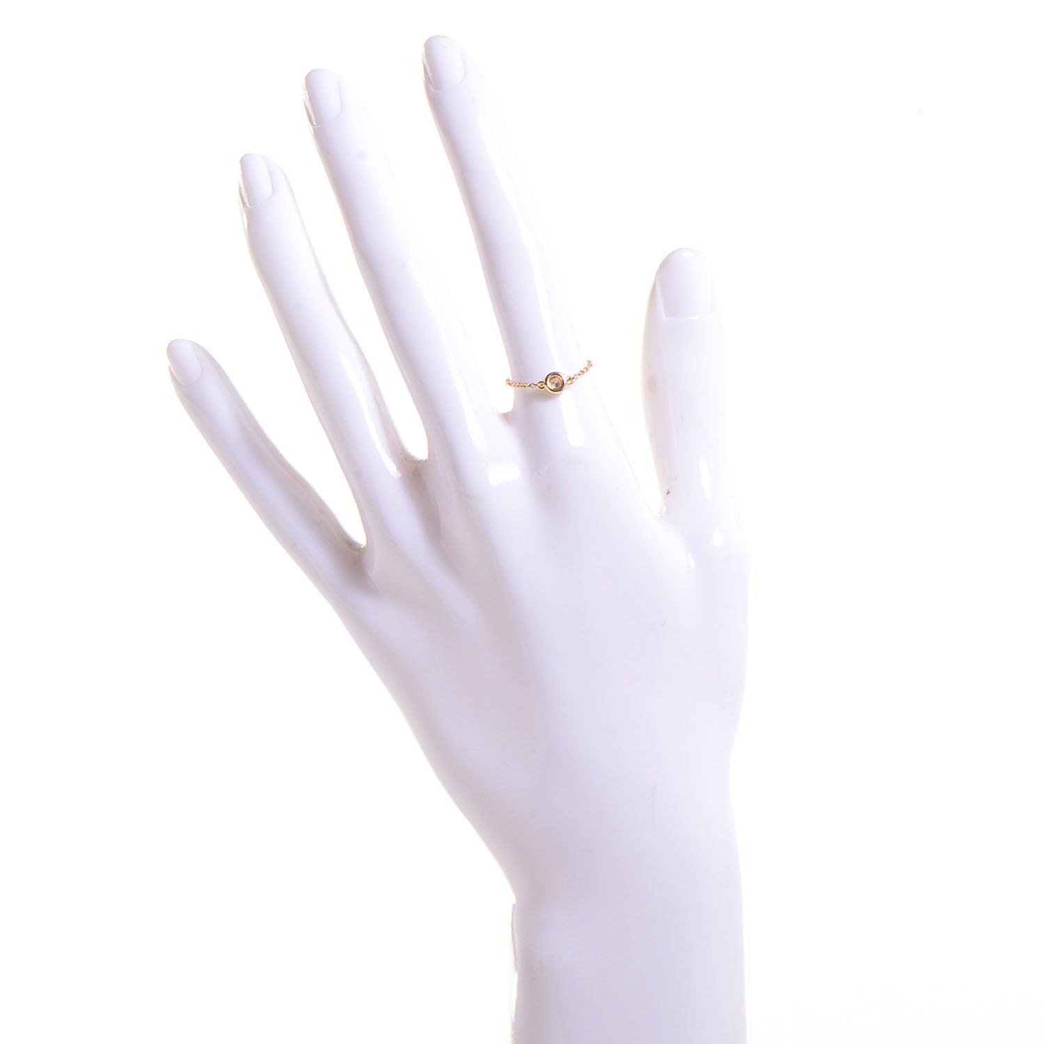 Tiffany 18K Yellow Gold Diamond Elsa Peretti Diamonds by the Yard Ring 6 2 of 6