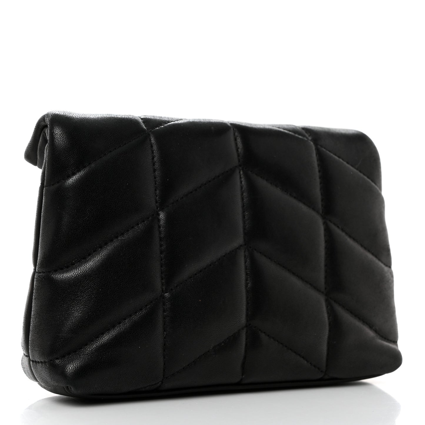 Lambskin Monogram Loulou Puffer Pouch Clutch Black
