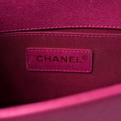 Chanel Caviar Quilted Small Boy Flap Fuchsia 6 of 11