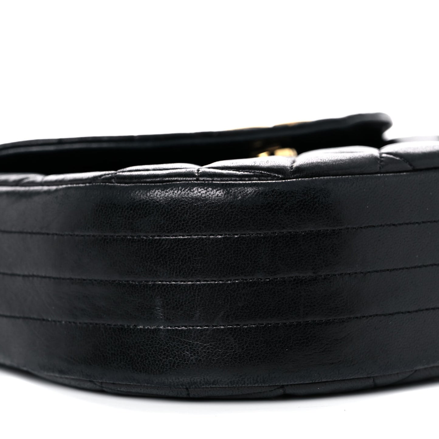 Lambskin Quilted Small Single Flap Black