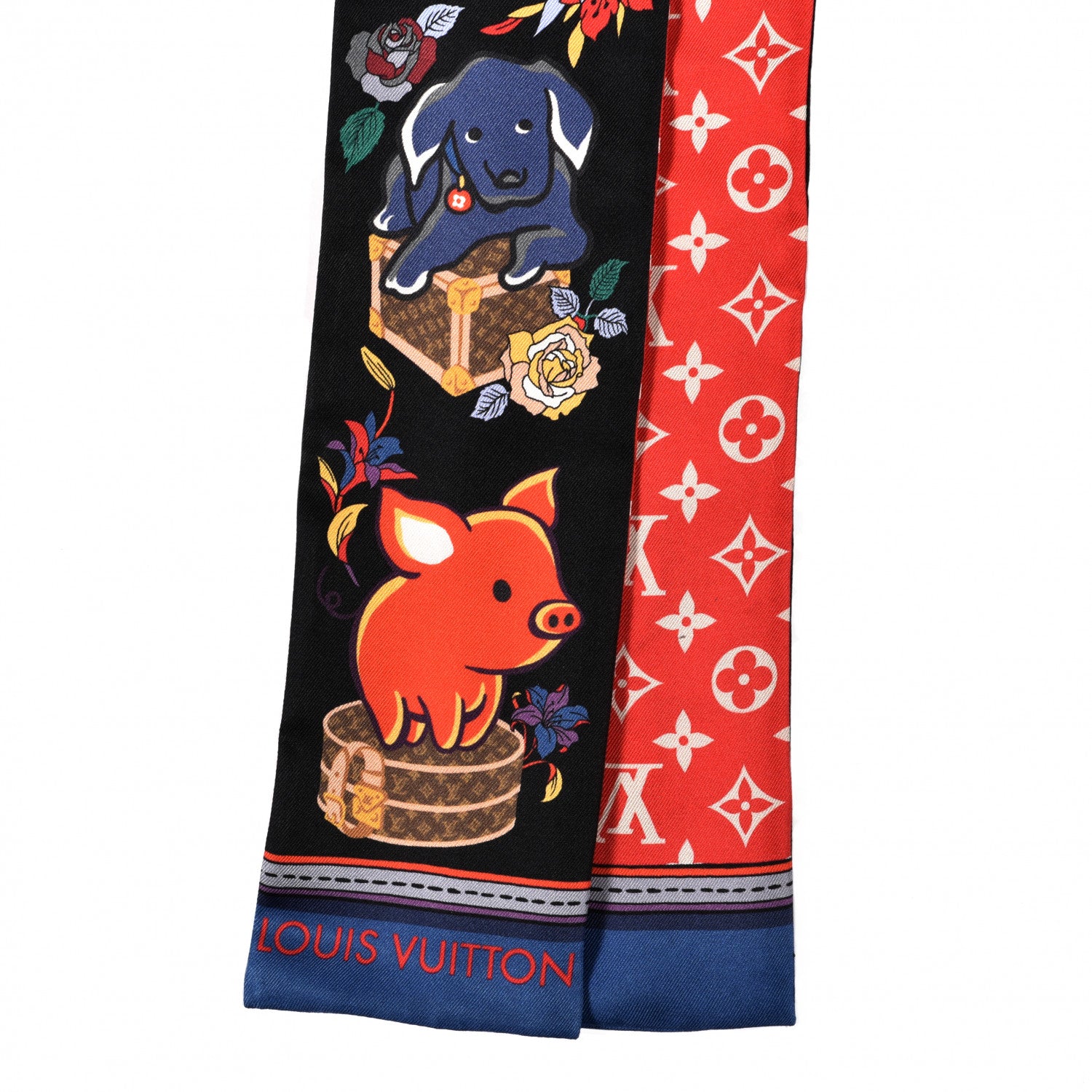 Louis Vuitton Silk Monogram Superstition Bandeau Black 2 of 4