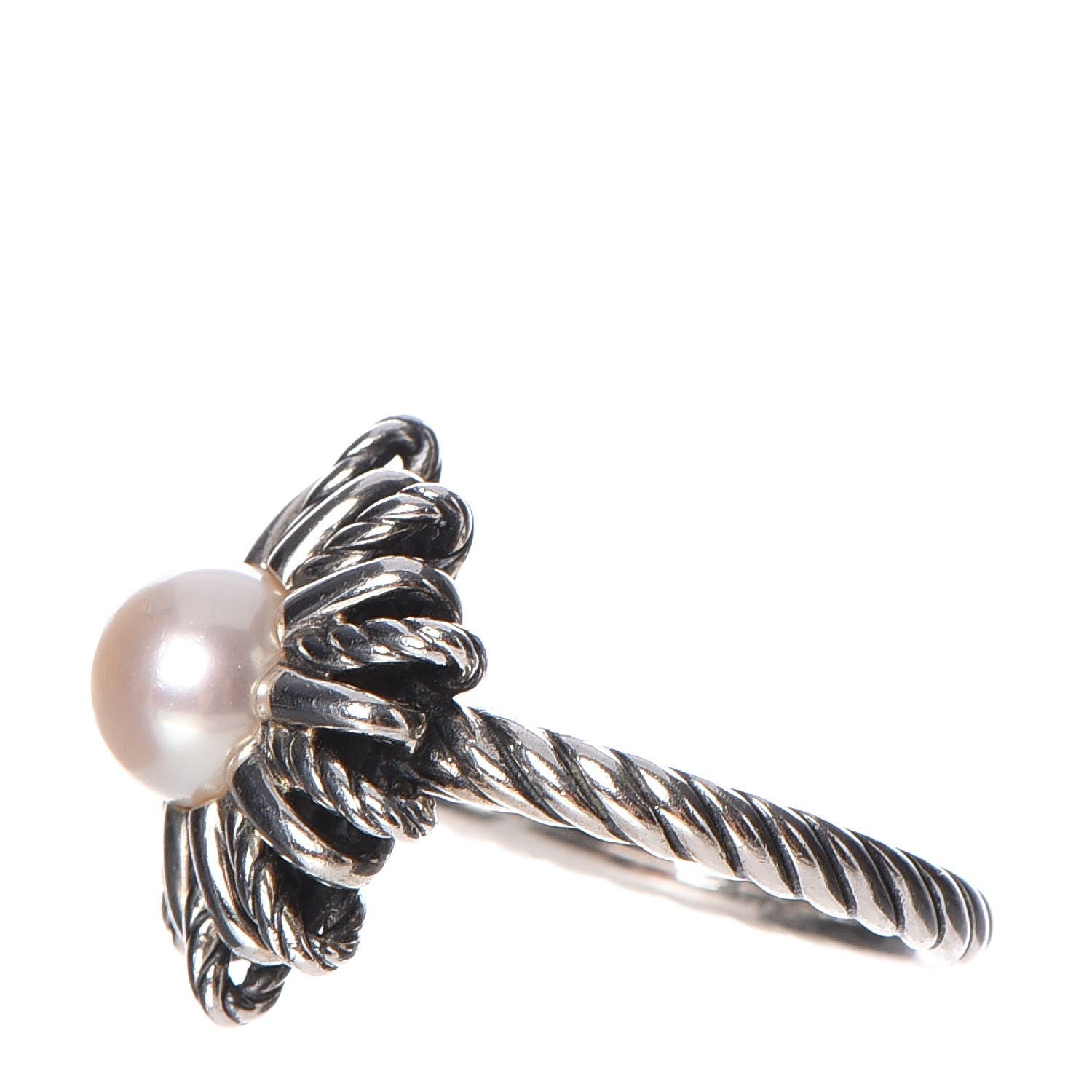 David Yurman Sterling Silver Pearl Starburst Ring 6 3 of 5