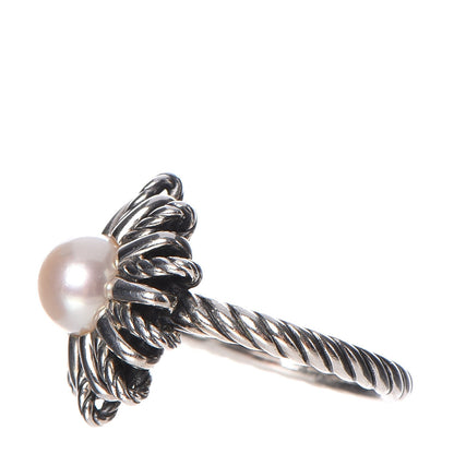 David Yurman Sterling Silver Pearl Starburst Ring 6 3 of 5