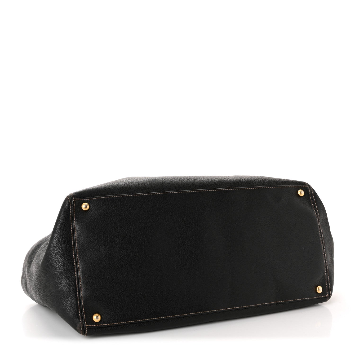 Chanel Grained Calfskin CC Stitched Shoulder Bag Black 4 of 9