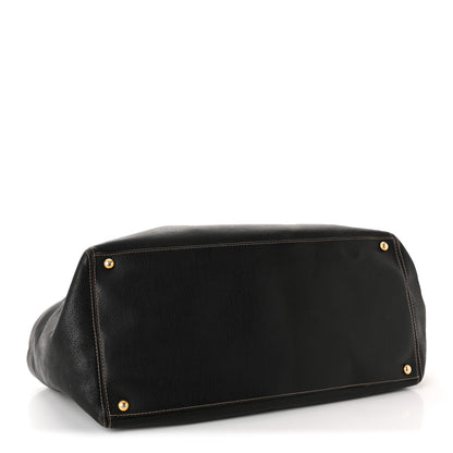 Chanel Grained Calfskin CC Stitched Shoulder Bag Black 4 of 9