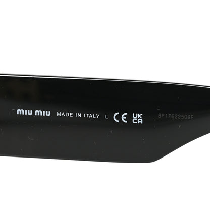 Miu Miu Acetate Oval Glimpse Sunglasses SMU11W Black 5 of 7