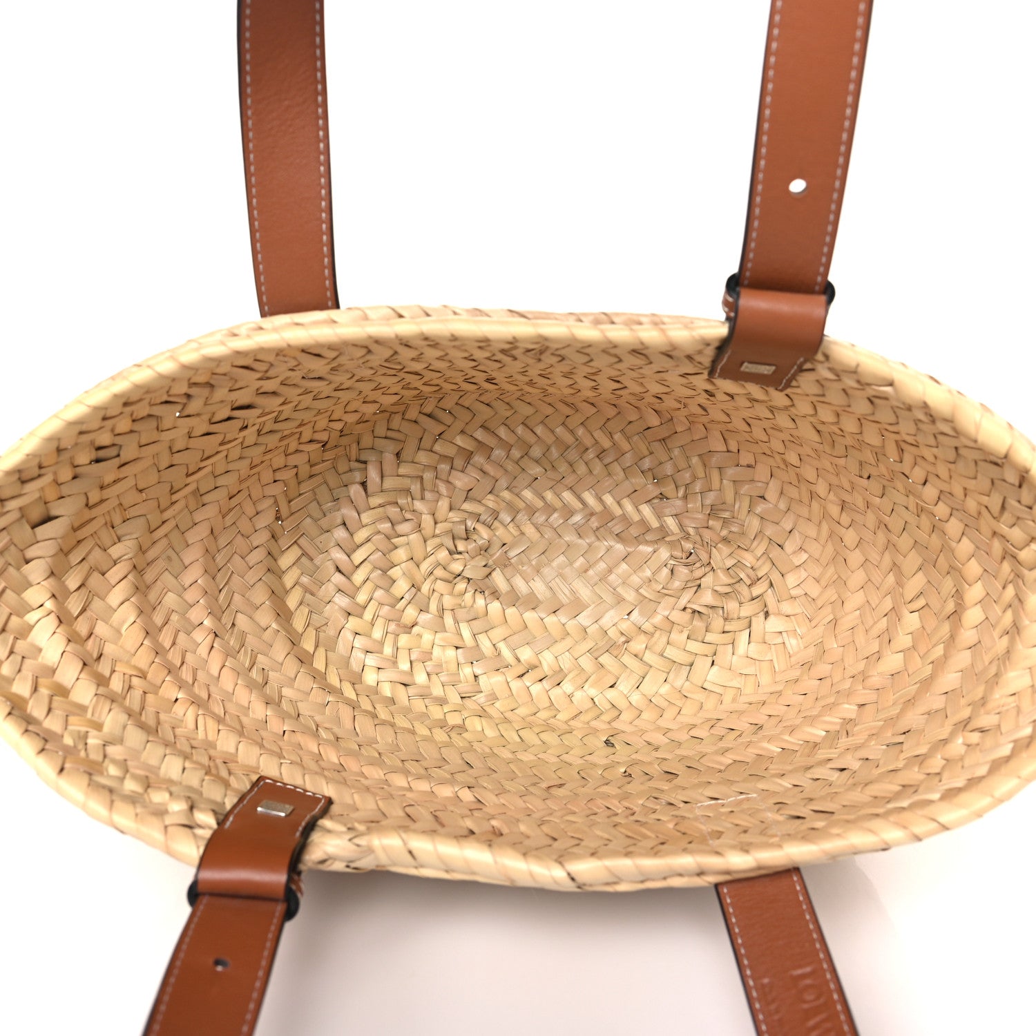 Loewe Raffia Small Basket Tote Bag Natural Tan 5 of 9