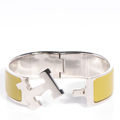 Hermes Enamel Clic Clac H Wide Bracelet PM Chartreuse 3 of 4