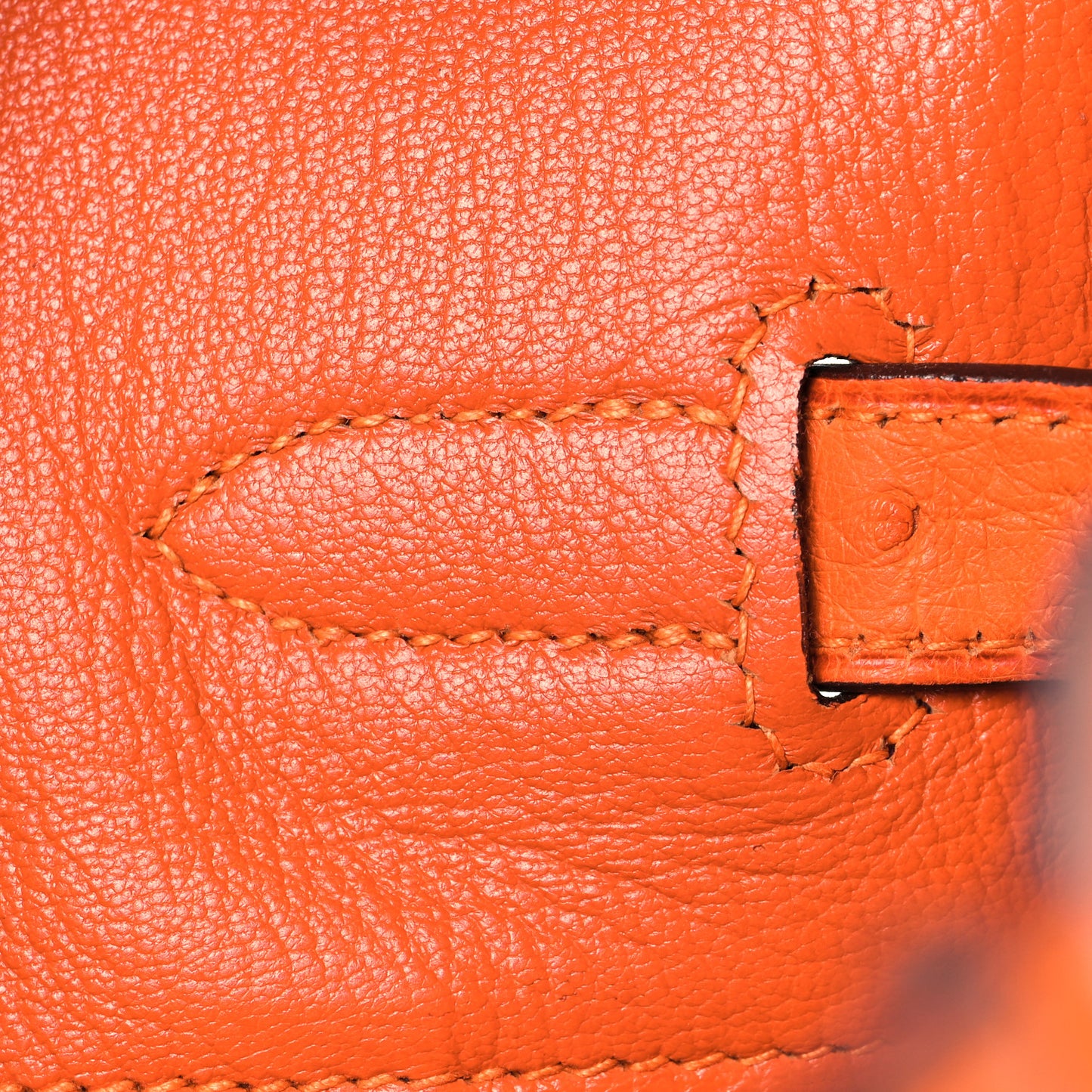 Ostrich Birkin 35 Orange