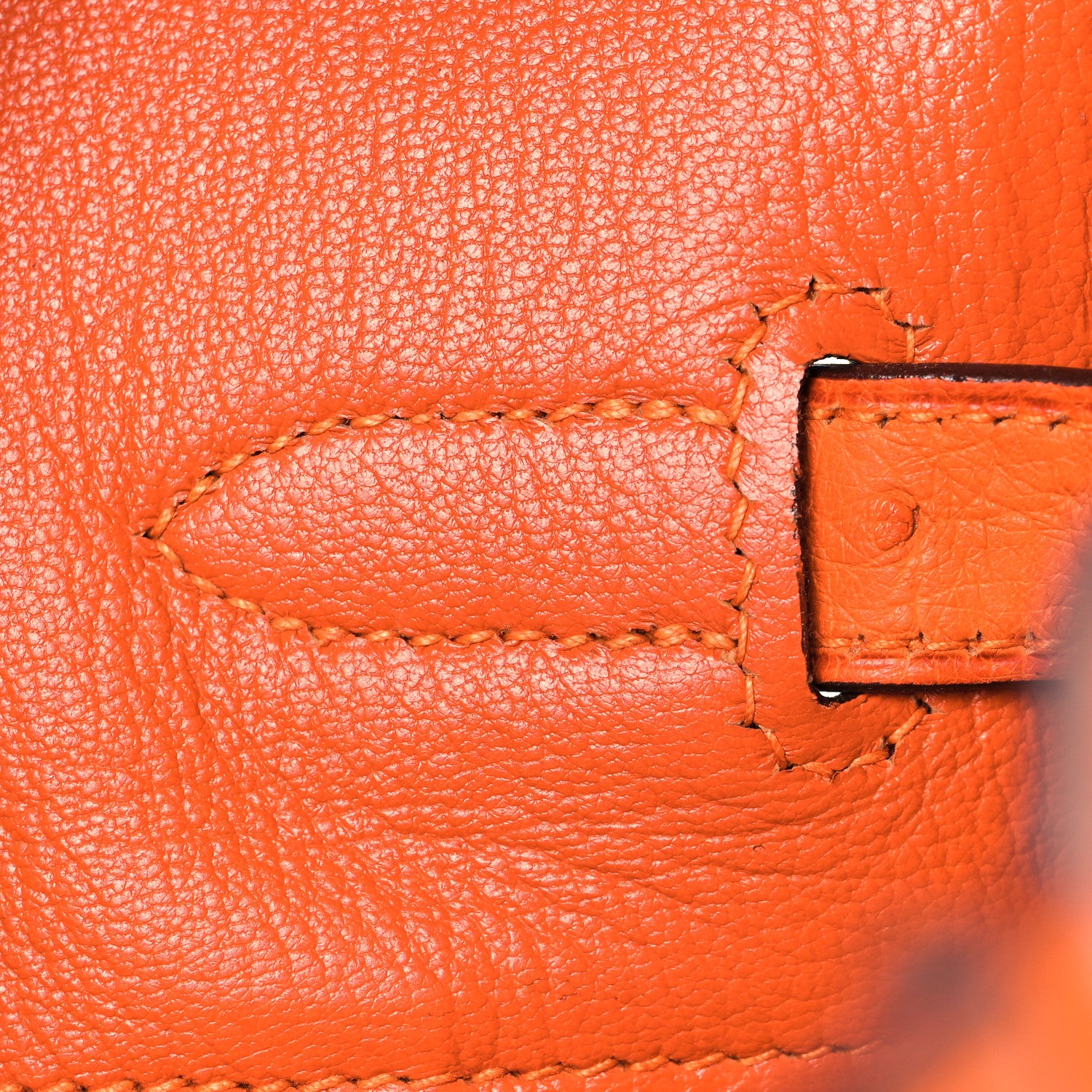 Hermes Ostrich Birkin 35 Orange 6 of 35