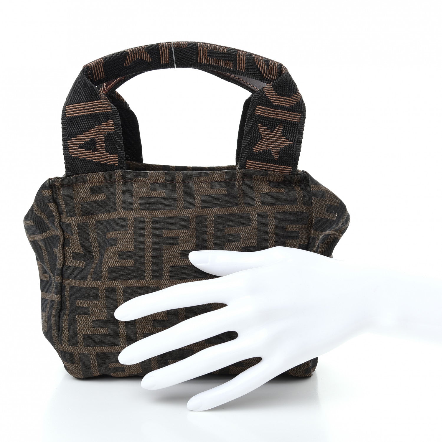 Fendi Fabric FF 1925 Mini Cosmetic Bag Tobacco 2 of 9