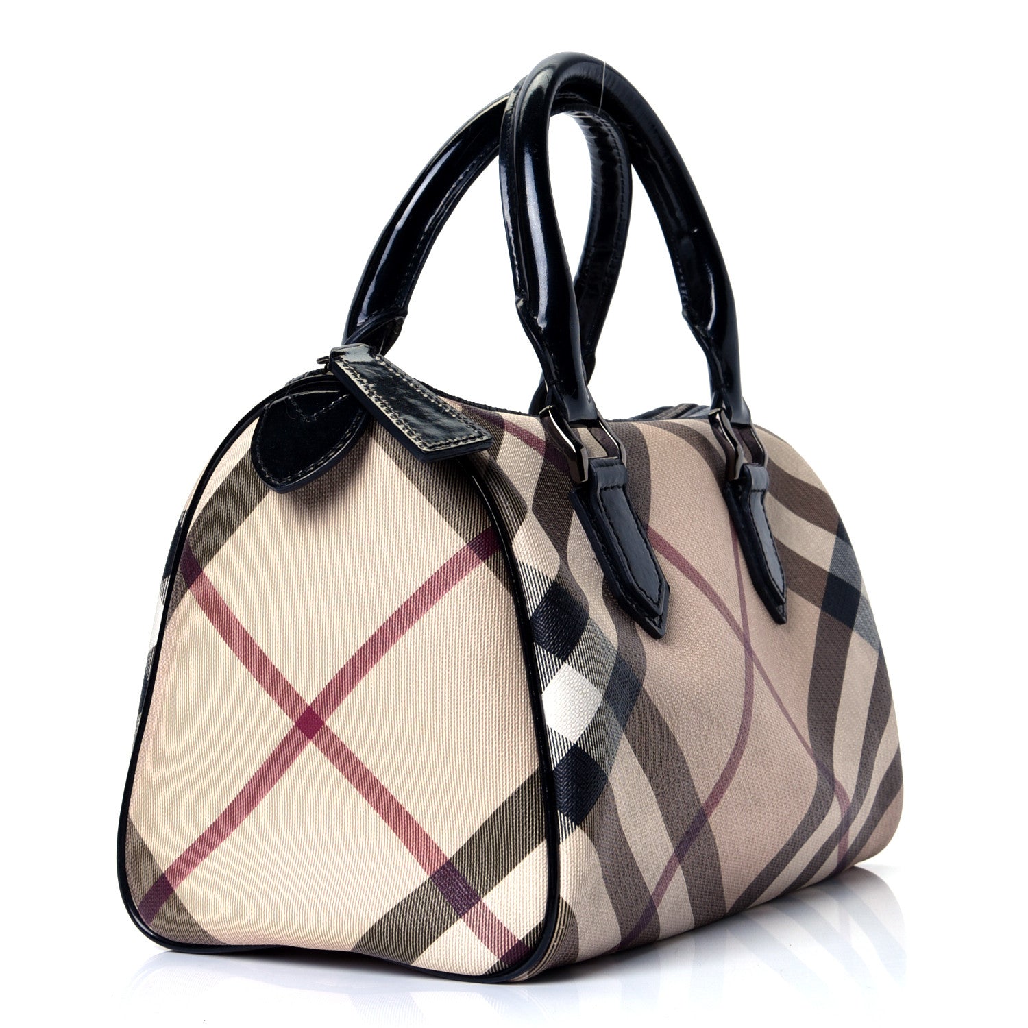 Burberry Nova Check Small Chester Bowling Bag Black 2 of 4