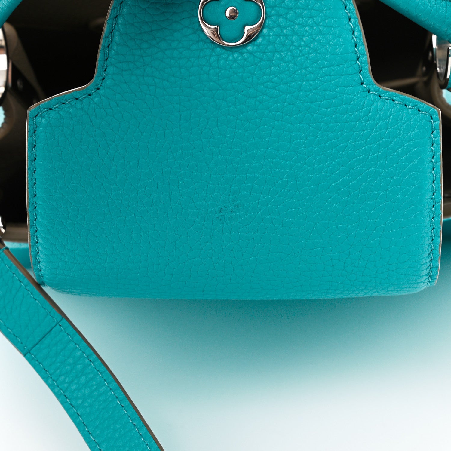 Louis Vuitton Taurillon Capucines BB Turquoise 10 of 14