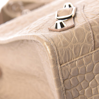 Balenciaga Calfskin Crocodile Embossed Classic Gold Hardware City Beige Latte 9 of 12