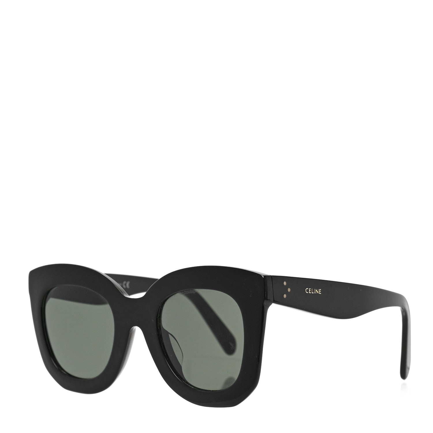 Celine Oversized Round Sunglasses CL4005FN Black 1 of 6
