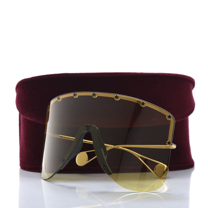 Gucci Star Studded Shield Sunglasses GG0541S Yellow 8 of 8