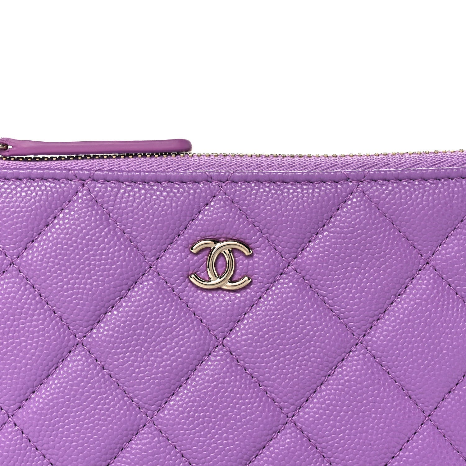 Chanel Caviar Quilted Small Pouch Purple 8 of 11