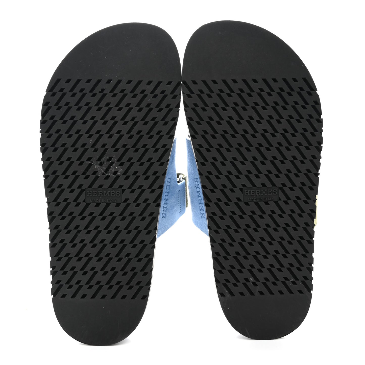 Suede Goatskin Womens Chypre Sandals 36.5 Bleu Cameo Vert Celadon