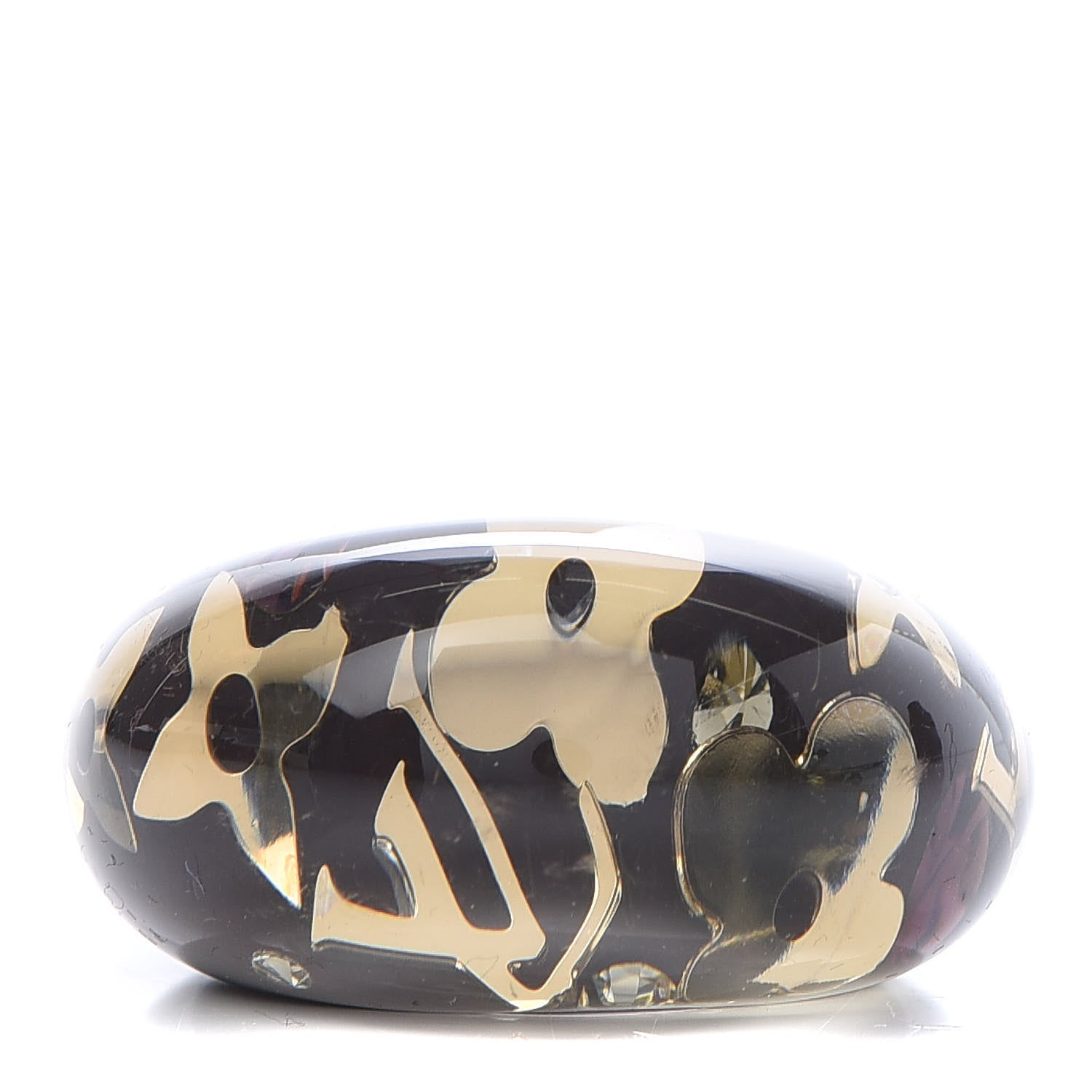 Louis Vuitton Resin Swarovski Crystal Inclusion Ring Amarante 1 of 6