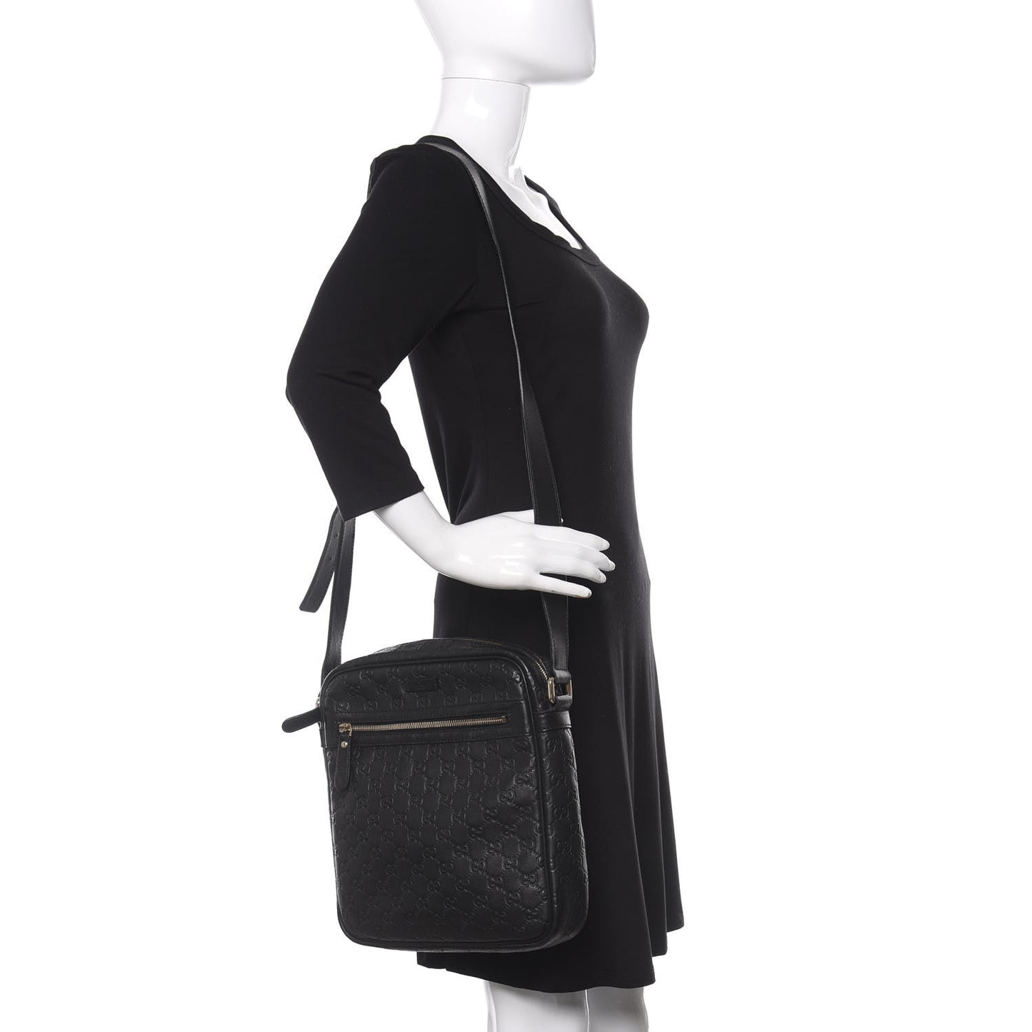 Guccissima Medium Messenger Black