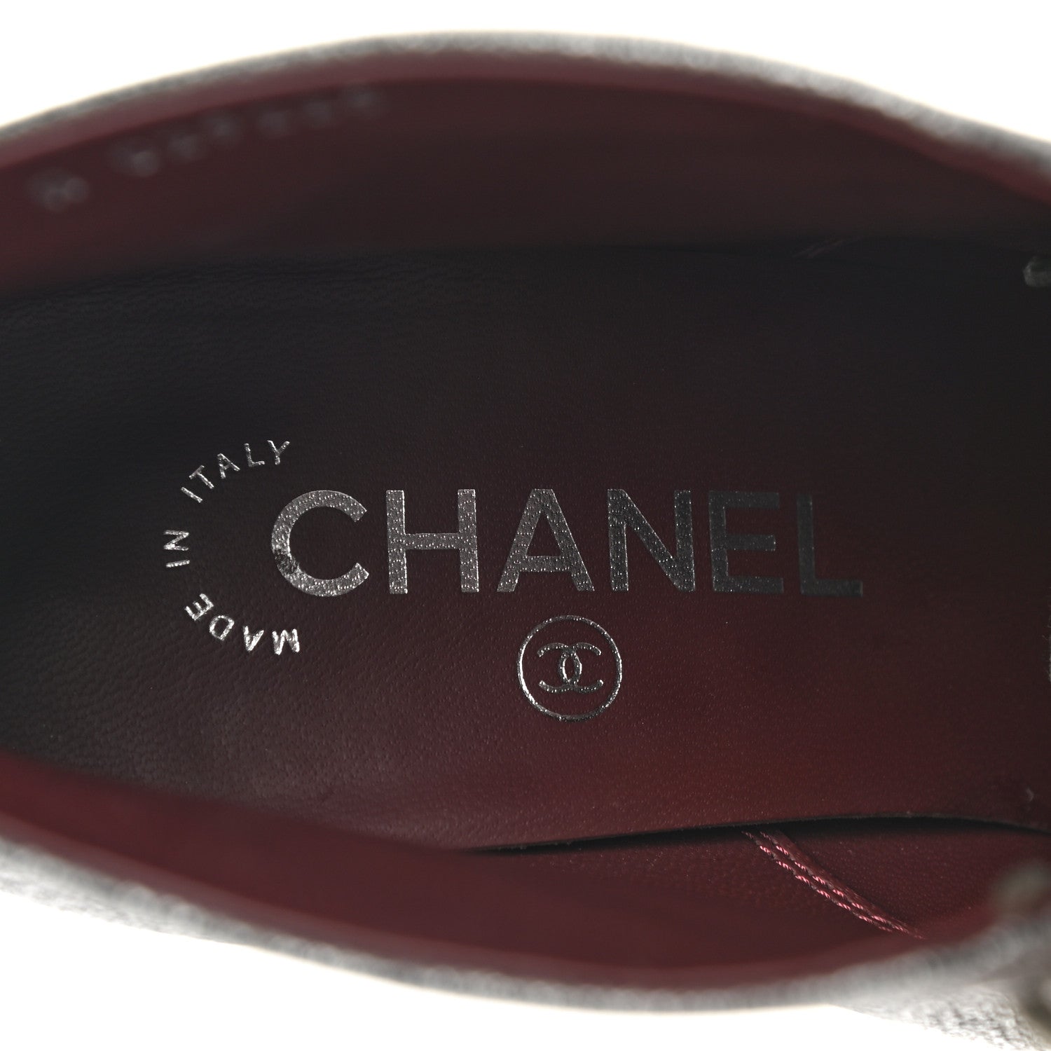 Chanel Metallic Calfskin Lacets Booties 39 Silver 6 of 10